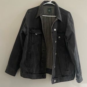 Black denim over sized jacket